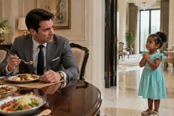 “Mister… May I Eat With You?” the Maid’s Toddler Asked — The Billionaire’s Heart Shattered