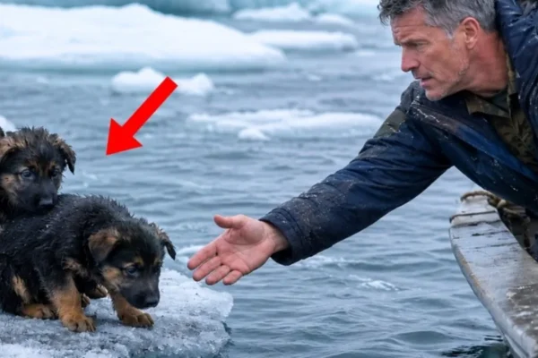 3 German Shepherd Puppies Were Drifting on Ice—A Navy SEAL Had One Chance to Reach Them