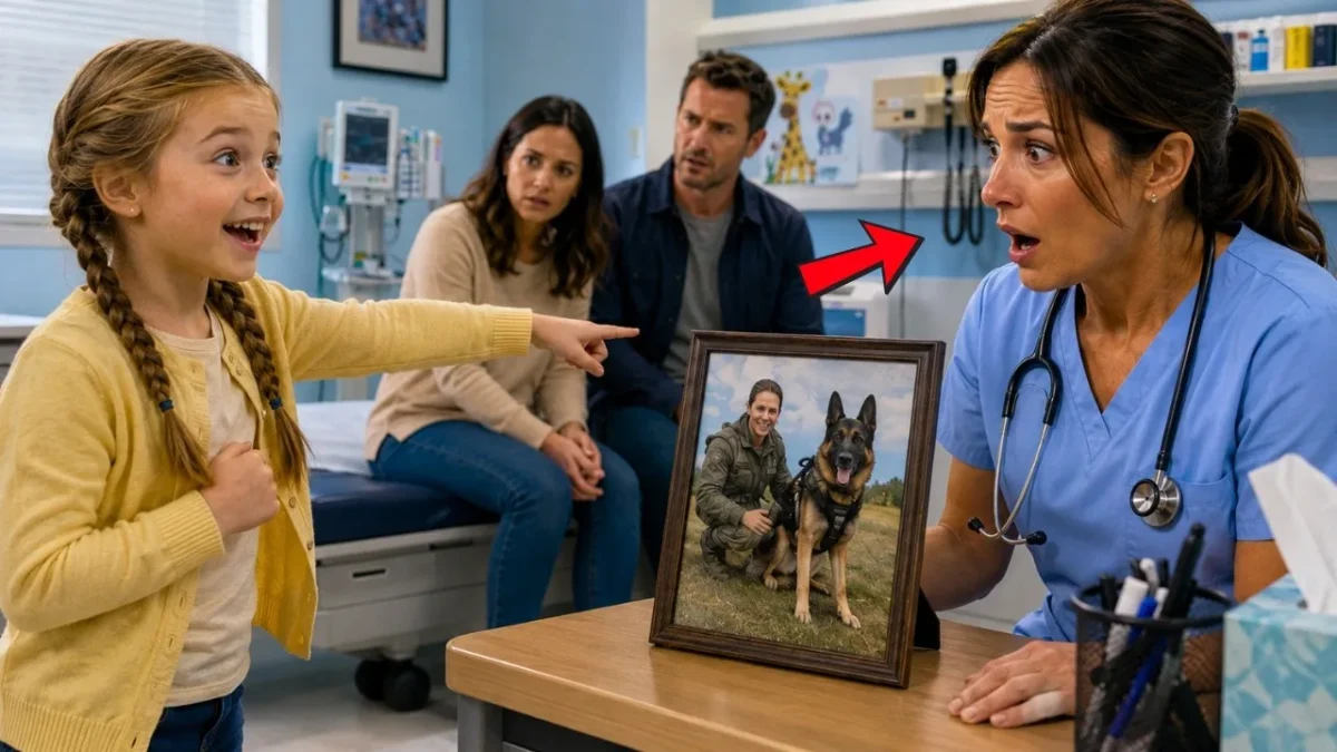 “That Dog Is Still Alive” — The 7-Year-Old Pointed at the Nurse’s K9 Photo