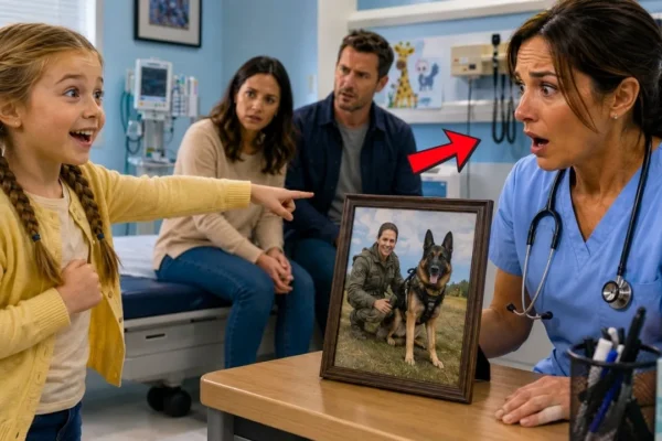 “That Dog Is Still Alive” — The 7-Year-Old Pointed at the Nurse’s K9 Photo