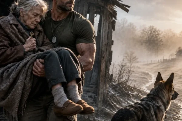 A SEAL Found an Old Woman Freezing Alone — His Dog Wouldn’t Let Him Walk Away