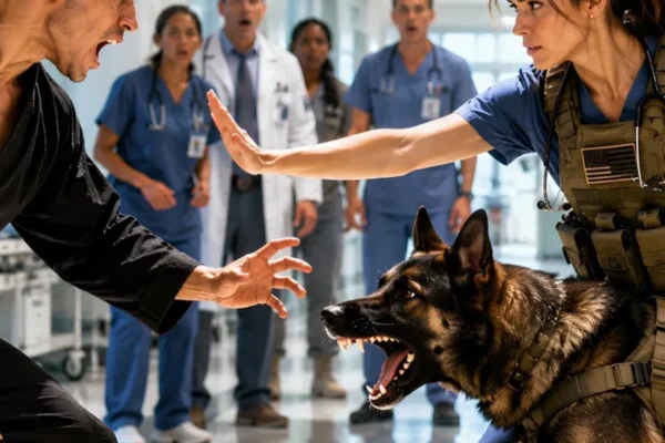 A Cocky Black Belt Challenges a Young Nurse and Her K9—Only to Discover She’s a Navy SEAL