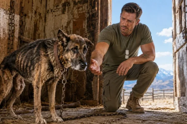 No One Heard the Dog Chained at the Farm Until a Broken Navy SEAL Came Home