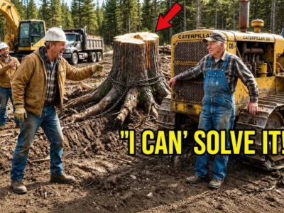The Contractors Said Nothing Could Pull It Out — Then the Old Man Fired Up His 1948 Caterpillar D8
