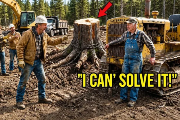 The Contractors Said Nothing Could Pull It Out — Then the Old Man Fired Up His 1948 Caterpillar D8
