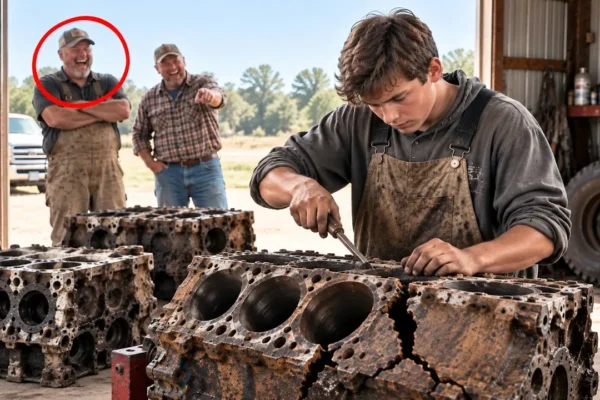 They Laughed When the Boy Asked For Their Cracked Engine Blocks — Nobody Knew What He Was Building