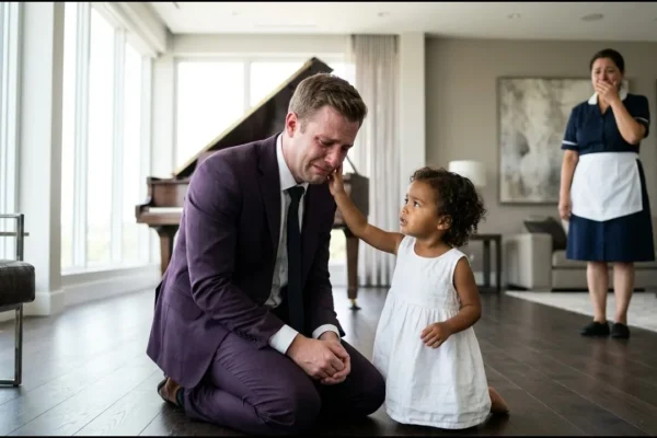No One Could Stop the Billionaire From Crying… Until the Maid’s Toddler Did This