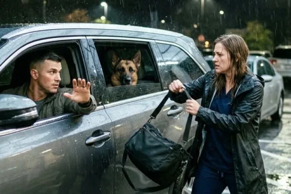 Exhausted Vet Got Into a Former SEAL’s Car by Mistake… “Your Uber Has a German Shepherd?” She Asked