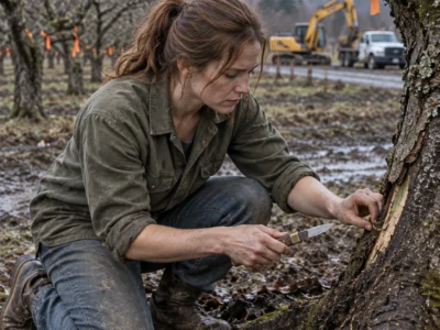 When the bank marked nine hundred mature apple trees for bulldozers after our neighbor went bankrupt, I remembered my late grandfather’s forty-one years on our Oregon dirt, took his brass grafting knife, and asked for every single condemned trunk before the excavators arrived.