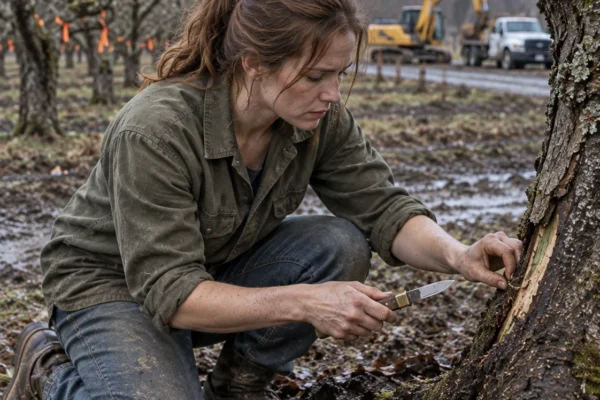 When the bank marked nine hundred mature apple trees for bulldozers after our neighbor went bankrupt, I remembered my late grandfather’s forty-one years on our Oregon dirt, took his brass grafting knife, and asked for every single condemned trunk before the excavators arrived.