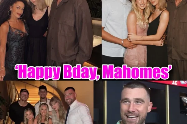 A Night of Glamour and Brotherhood: Taylor Swift and Travis Kelce Step Out in Style to Celebrate Patrick Mahomes’ 31st Birthday at 1587 Prime