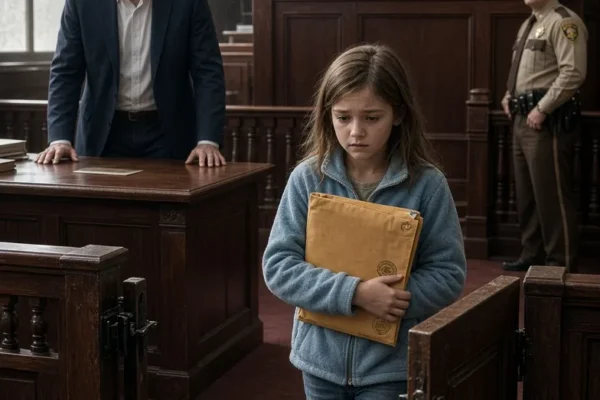 The judge had his gavel raised to give me life in prison for a twelve-million-dollar corporate theft I never committed, when the heavy courtroom doors flew open and my ten-year-old daughter stepped through the aisle, holding the one hospital record that proved where I had spent that entire night.