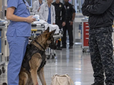 When I stopped to check his injured military dog’s paw, the Navy commander smirked and told me not to touch a weapon that hated strangers. But seconds later, the Belgian Malinois broke command, pinned his body against my nursing bag, and refused to let anyone move.
