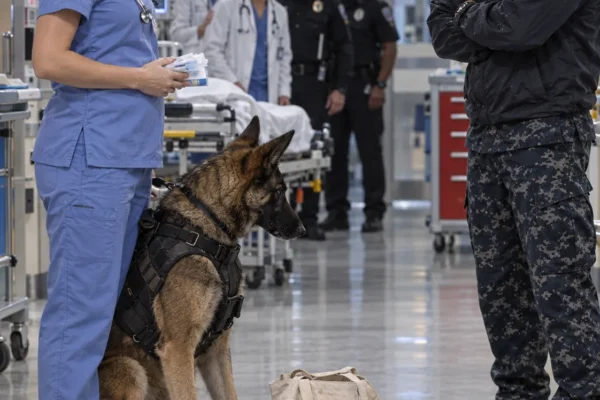 When I stopped to check his injured military dog’s paw, the Navy commander smirked and told me not to touch a weapon that hated strangers. But seconds later, the Belgian Malinois broke command, pinned his body against my nursing bag, and refused to let anyone move.