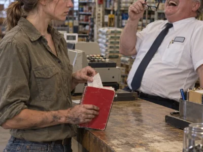 The man behind the hardware counter laughed until his glasses fogged when I spent $40 on 1,200 “ruined” railroad ties, loudly telling the whole store my father’s farm would soon become a junk pile. Two years later, when a 106-mph downburst leveled our county, the exact reason I kept a 79-cent red notebook in my pocket finally silenced him.