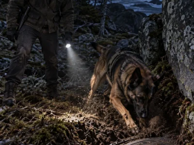 I Spent $40,000 of My Settlement on a Maine Island Nobody Had Wanted for 48 Years. On Our First Night There, My Retired SEAL Dog Dragged Me Into the Woods—and Started Digging Like Something Beneath Us Was Still Alive.