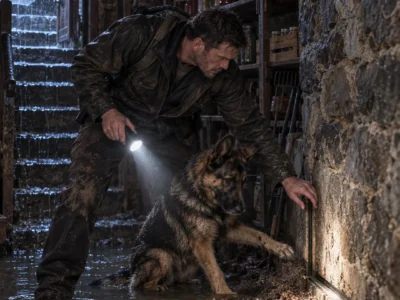 My Retired Military Dog Wouldn’t Leave the Cellar of the 128-Year-Old Wyoming Farm I Had Just Inherited. Then I Followed His Old Working-Dog Alert—and Found Something Breathing Fifty Feet Beneath My Great-Uncle’s House.